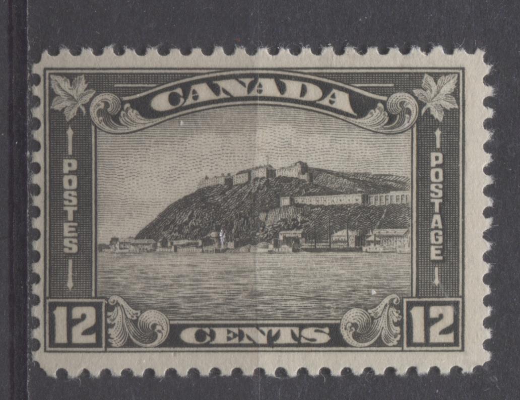 Canada #174 (SG#300) 12c Deep Grey Black Quebec Citadel 1930-35 Arch Issue Cream Gum F-70 OG Brixton Chrome 