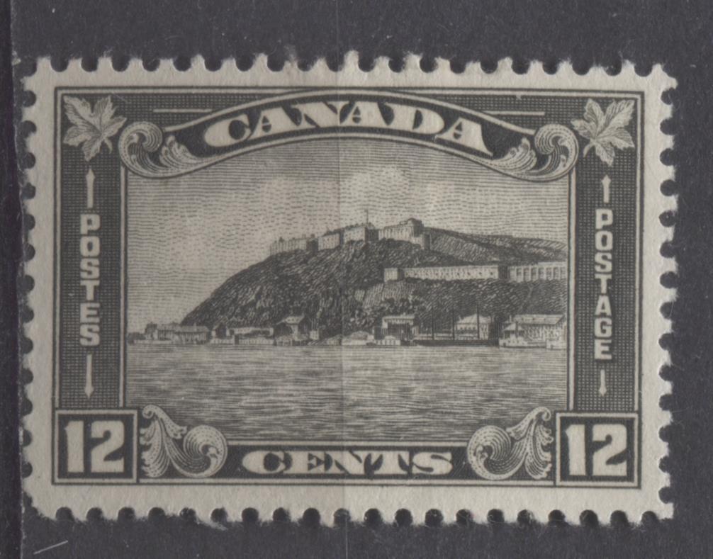 Canada #174 (SG#300) 12c Deep Grey Black Quebec Citadel 1930-35 Arch Issue Cream Gum VF-75 OG Brixton Chrome 