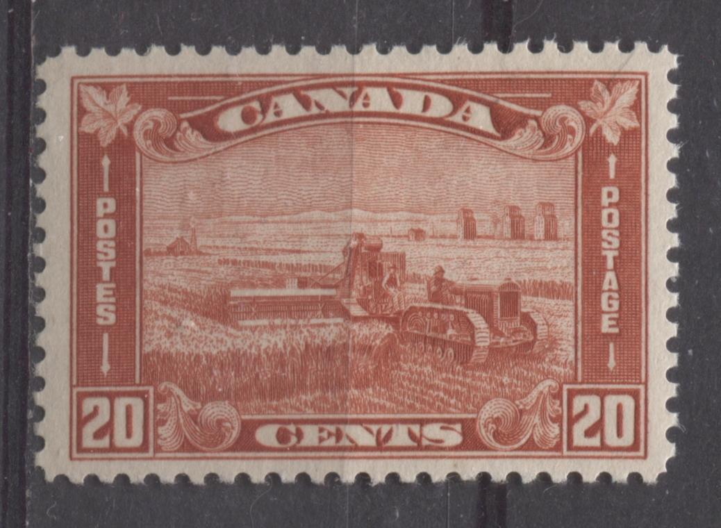 Canada #175 (SG#301) 20c Brownish Vermilion Harvesting Wheat 1930-35 Arch Issue VF-75 NH Brixton Chrome 