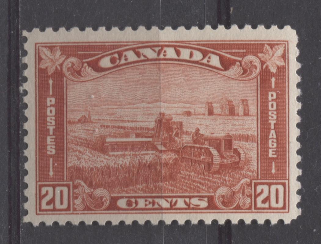 Canada #175 (SG#301) 20c Brownish Vermilion Harvesting Wheat 1930-35 Arch Issue VF-75 NH Brixton Chrome 