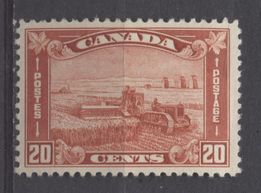 Canada #175 (SG#301) 20c Brownish Vermilion Harvesting Wheat 1930-35 Arch Issue VF-75 OG Brixton Chrome 