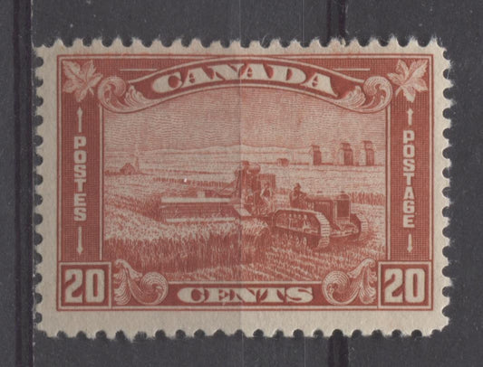 Canada #175 (SG#301) 20c Deep Indian Red Harvesting Wheat 1930-35 Arch Issue F-70 OG Brixton Chrome 