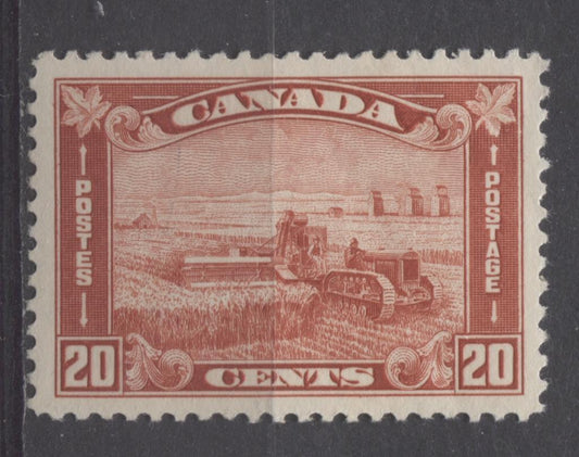 Canada #175 (SG#301) 20c Deep Indian Red Harvesting Wheat 1930-35 Arch Issue F-74-J LH Brixton Chrome 