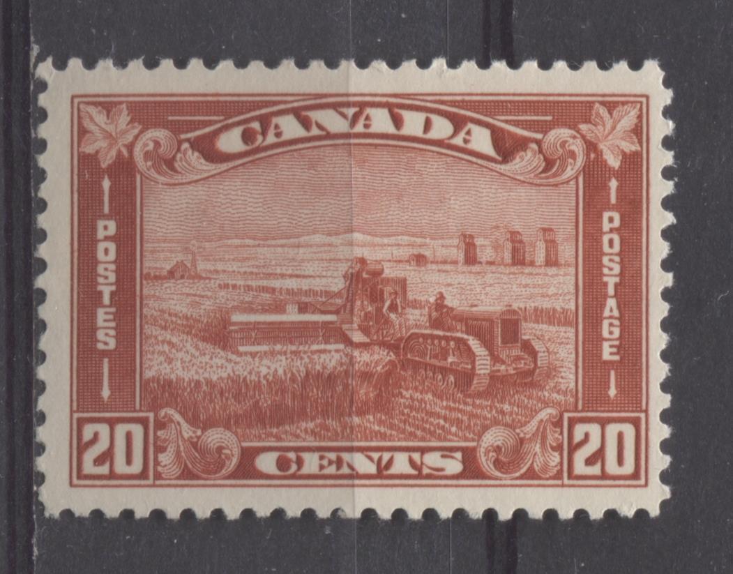 Canada #175 (SG#301) 20c Deep Indian Red Harvesting Wheat 1930-35 Arch Issue VF-75 LH Brixton Chrome 