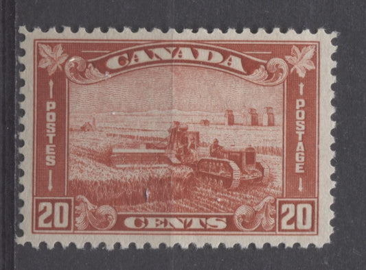 Canada #175 (SG#301) 20c Deep Indian Red Harvesting Wheat 1930-35 Arch Issue VF-75 OG Brixton Chrome 