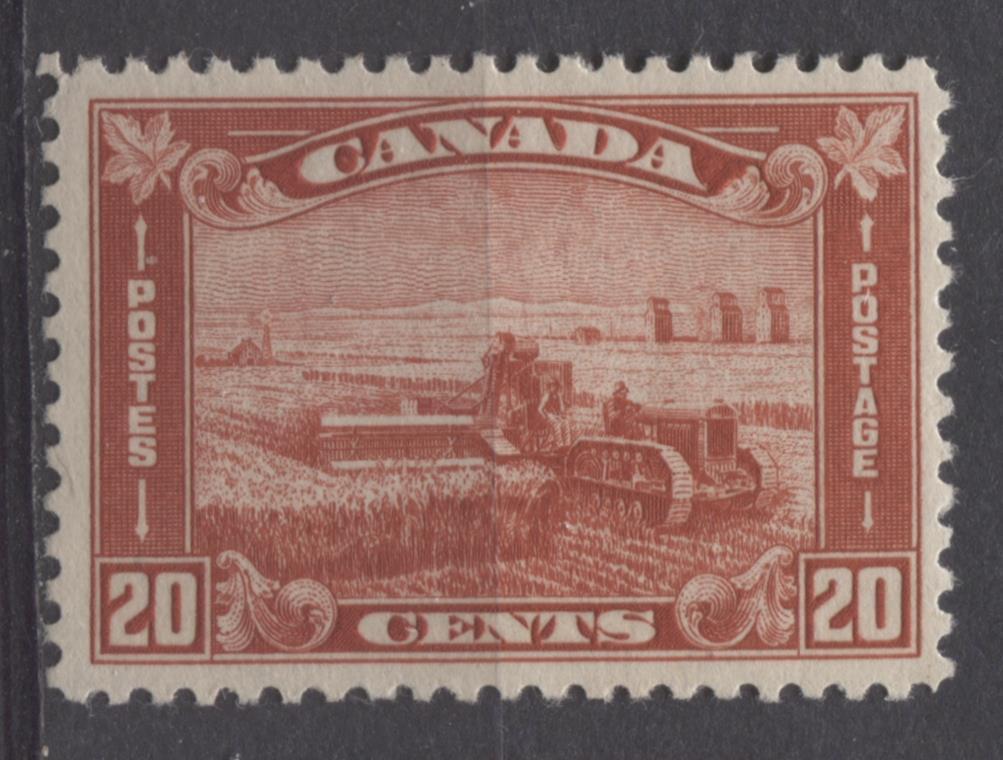 Canada #175 (SG#301) 20c Deep Indian Red Harvesting Wheat 1930-35 Arch Issue VF-75 OG Brixton Chrome 