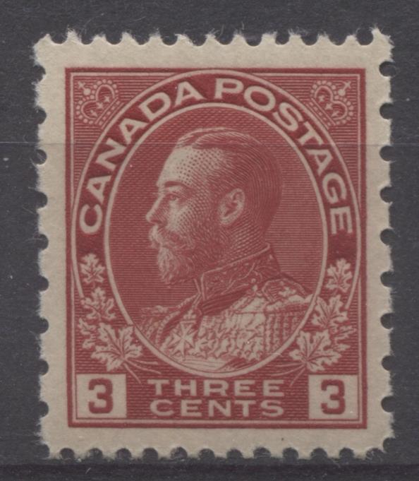 Canada #184 (SG#263) 3c Dark Rose Red 1931 Admiral Provisional Perf 12x8 VF-84 NH Brixton Chrome 