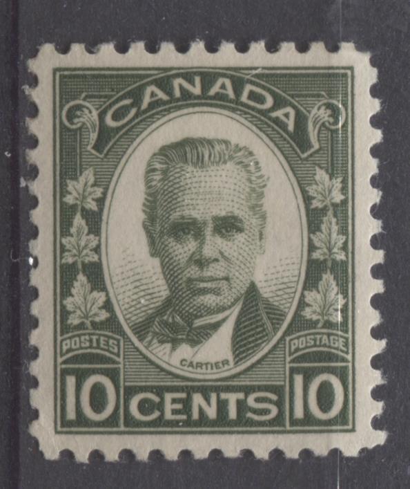 Canada #190 (SG#312) 10c Bronze Green 1931 Georges Etienne Cartier Deep Cream Gum SUP-98 LH Brixton Chrome 