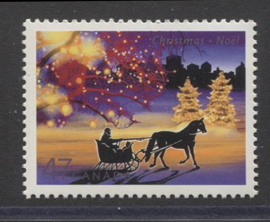 Canada #1922 (SG#2110) 47c 2001 Christmas Lights Issue NF/DF Paper VF-80 NH Brixton Chrome 