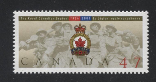 Canada #1926 (SG#2114) 47c Royal Canadian Legion Issue NF/DF Paper VF-84 NH Brixton Chrome 