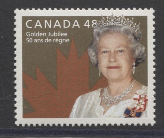 Canada #1932 (SG#2115) 48c Queen Elizabeth II Golden Jubilee Issue NF/DF Paper VF-84 NH Brixton Chrome 