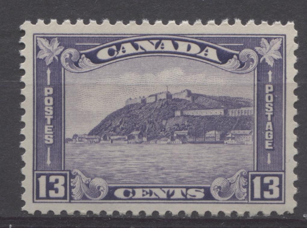 Canada #201 (SG#325) 13c Deep Dull Reddish Lilac 1932-35 Medallion Issue Deep Cream Gum VF-79 NH Brixton Chrome 