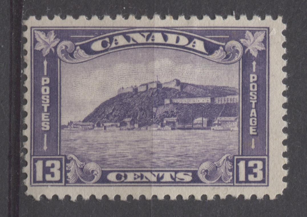 Canada #201 (SG#325) 13c Deep Reddish Violet 1932-35 Medallion Issue Cream Gum F-70 LH Brixton Chrome 