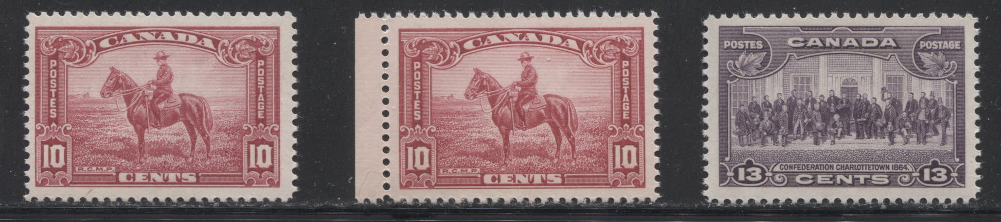 Canada #223-226 1935-1937 Dated Die Issue - Specialized Lot of 10 Mostly All VF NH High Value Stamps Brixton Chrome 
