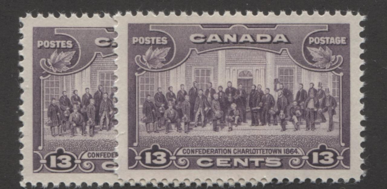 Canada #224 (SG#348) 13c Deep Rose Lilac Charlottetown Conference 1935-1937 Dated Die Issue VF-75 NH Brixton Chrome 