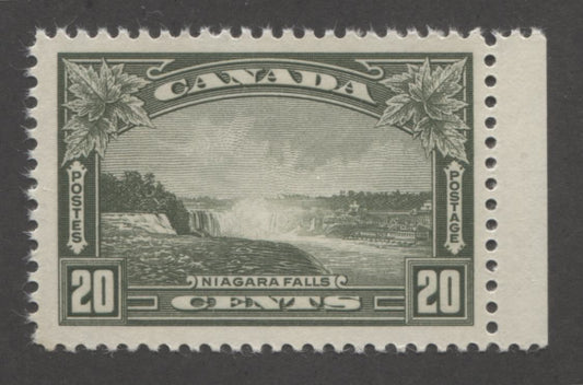 Canada #225 (SG#349) 20c Deep Olive Green Niagara Falls 1935-1937 Dated Die Issue VF-75 NH Brixton Chrome 
