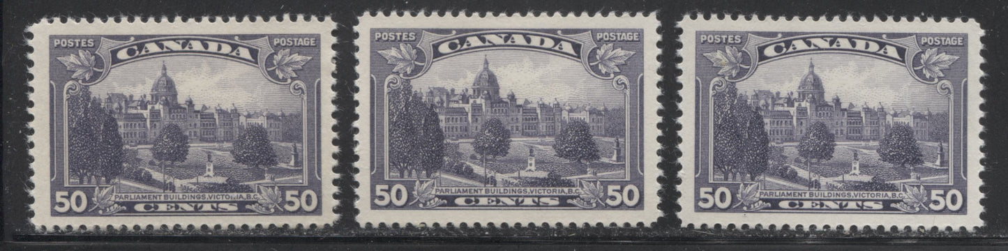 Canada #226 1935 Dated Die Issue - Specialized Group of 4 VF LH High Value Stamps Brixton Chrome 