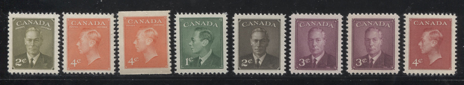 Canada #284/310 & O12/O29 1950-1953 Postes-Postage Issue - Specialized Lot of 57 VF NH Stamps Brixton Chrome 