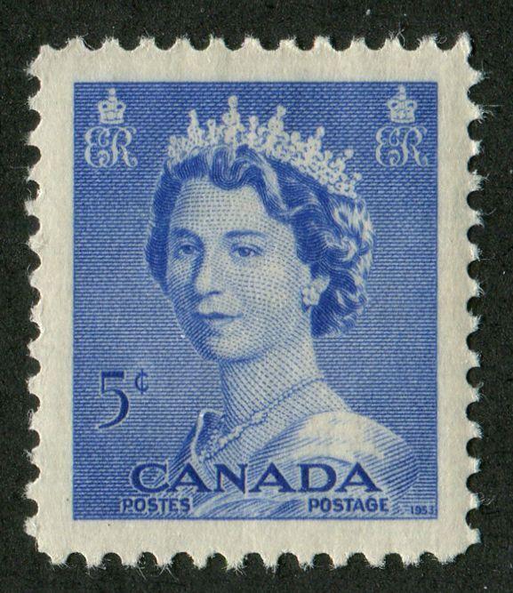 Canada 329 O37 SG 454 O200 5c Ultramarine Queen Elizabeth II