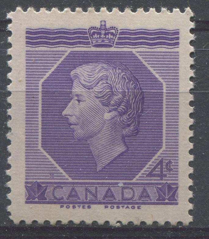 Canada #330 (SG#461) 4c Violet Queen Elizabeth II 1953 Coronation Issue VF 75/80 NH Brixton Chrome 
