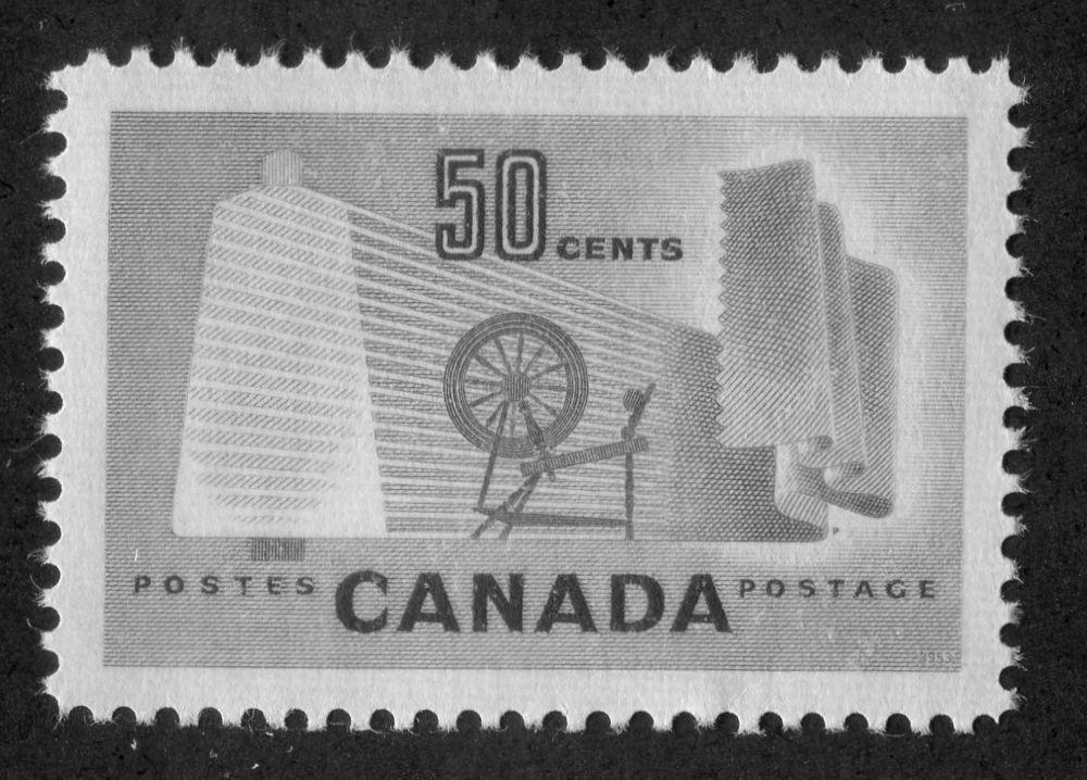 Canada #334 (SG#462) 50c Pale Green Textiles 1953 Karsh Issue DF Paper Type A VF-84 NH Brixton Chrome 