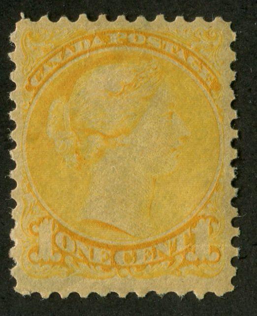 Canada #35 (SG#75) 1c Lemon Yellow Sm Queen - P.12, 2nd Ottawa Printing VF-75 Mint OG Brixton Chrome 