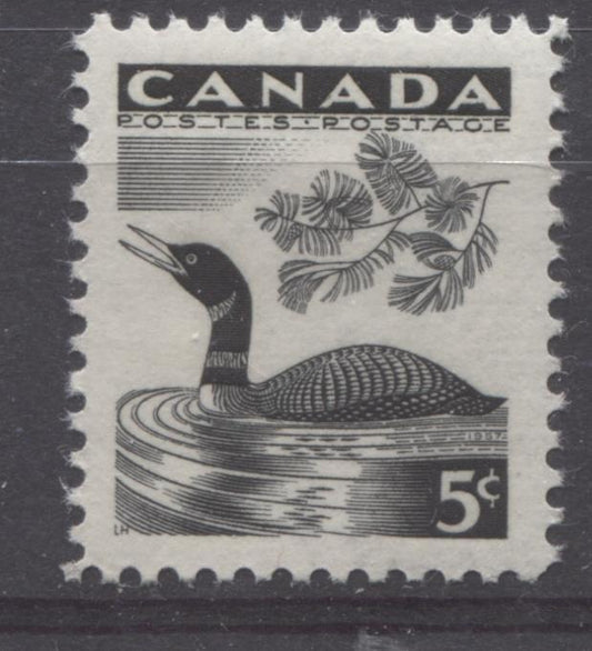 Canada #369 (SG#495) Black Loon 1957 Wildlife Week Issue VF 75/80 NH Brixton Chrome 