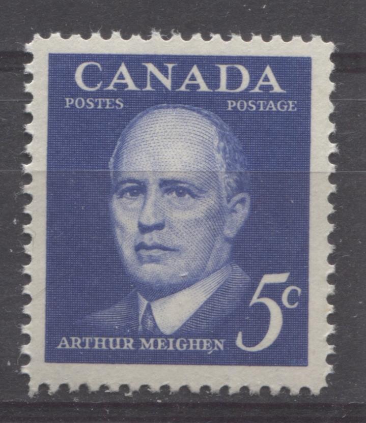 Canada #393 (SG#519) 5c Ultramarine 1961 Arthur Meighen Issue VF 75/80 NH Brixton Chrome 