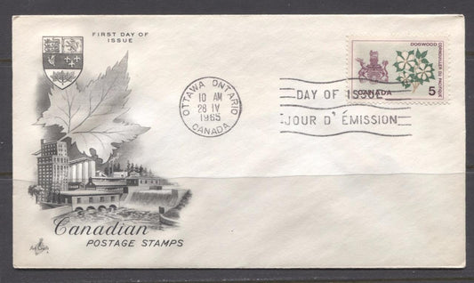 Canada #423 (SG#547) 5c British Columbia 1964-1966 Provincial Emblems Issue Art Craft First Day Cover VF-84 Brixton Chrome 