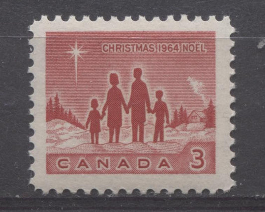 Canada #434 (SG#560) 3c Bright Red Star Of Bethlehem 1964 Christmas Issue VF 75/80 NH Brixton Chrome 