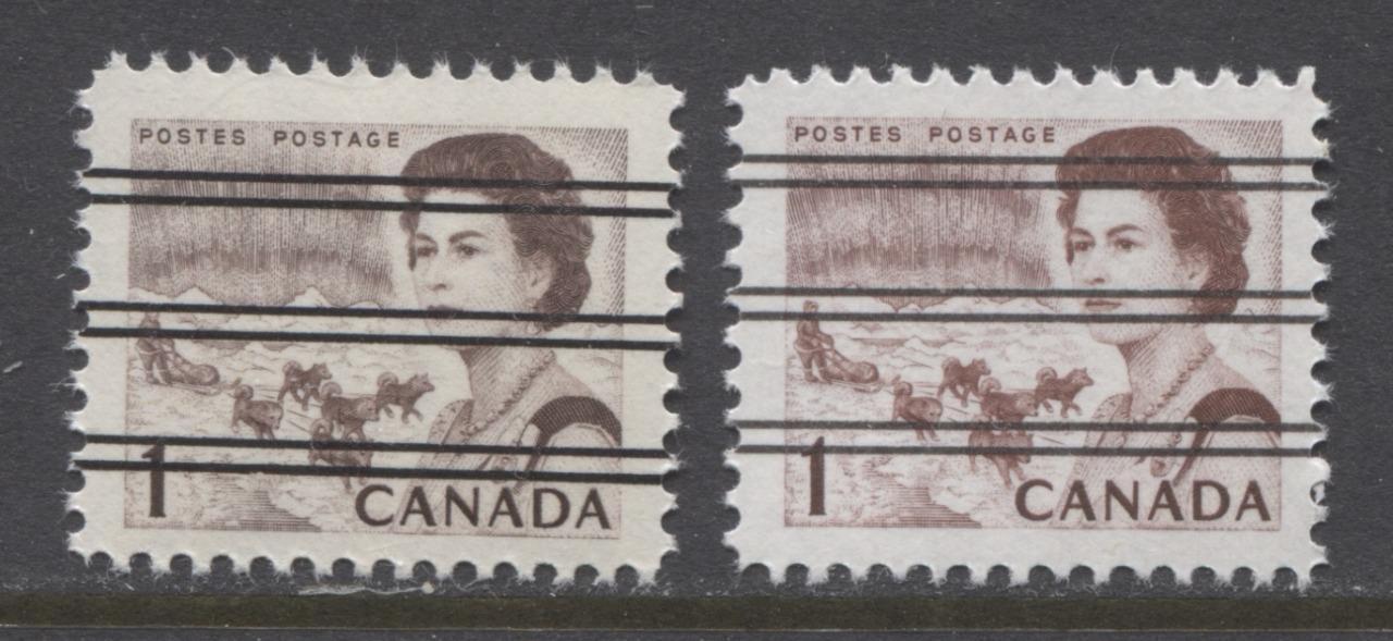 Canada #454xx/i (SG#579) 1c Brown and Deep Red Brown Centennial Precancel - Dextrine Gum & PVA Gum VF-80 NH Brixton Chrome 