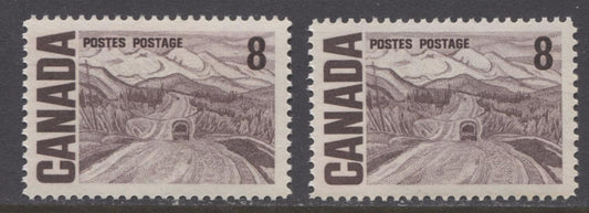 Canada #461 (SG#584) 8c Deep Purple Brown 1967-73 Centennial DF WV & DF GW Paper VF-80 NH Brixton Chrome 