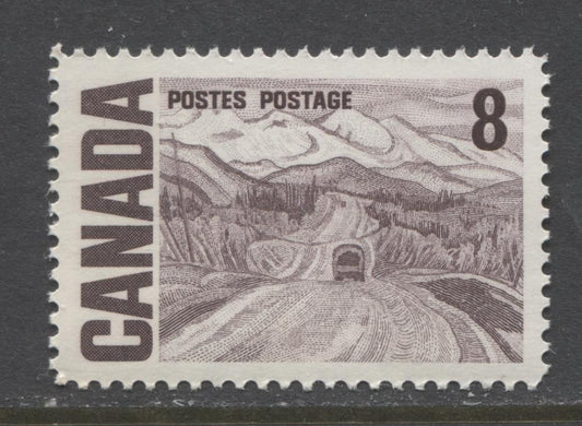 Canada #461i (SG#584) 8c Deep Brown Purple 1967-73 Centennial DF-fl VW Paper Smooth Gum VF-80 NH Brixton Chrome 