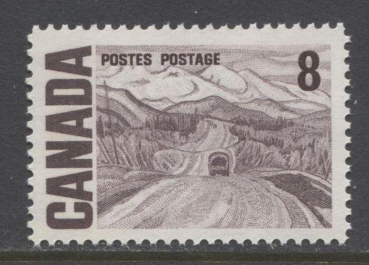 Canada #461iv (SG#584) 8c Deep Rose Lilac 1967-73 Centennial NF LV Paper Smooth Gum VF-75 NH Brixton Chrome 