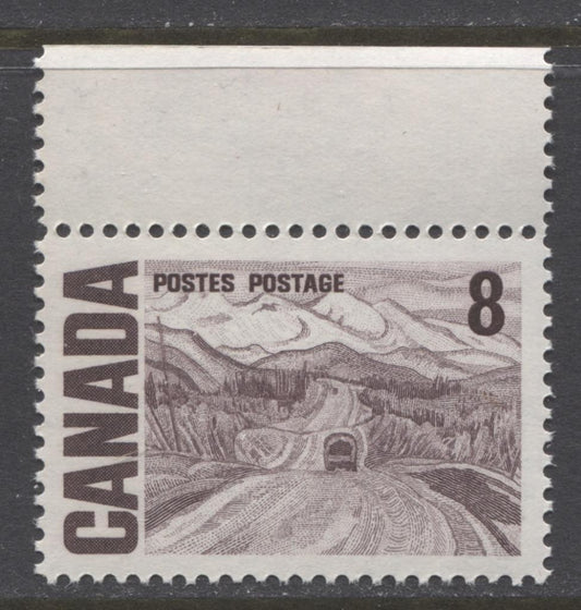 Canada #461iv (SG#584) 8c Deep Rose Lilac 1967-73 Centennial NF LV Paper Streaky Gum VF-84 NH Brixton Chrome 