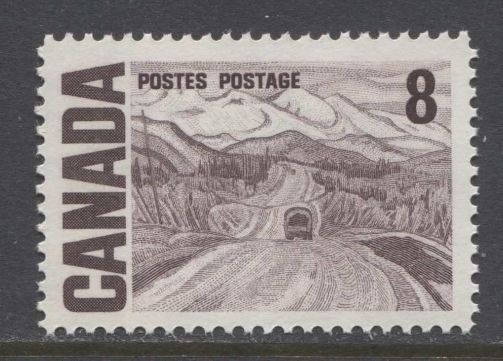 Canada #461iv (SG#584) 8c Deep Rose Lilac 1967-73 Centennial NF Vio Paper Smooth Gum VF-75 NH Brixton Chrome 