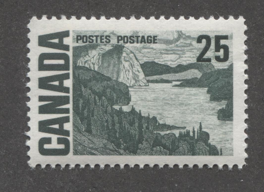 Canada #465ii (SG#588ca) 25c Myrtle Green 1967-73 Centennial HB Paper Smooth Gum VF-75 NH Brixton Chrome 