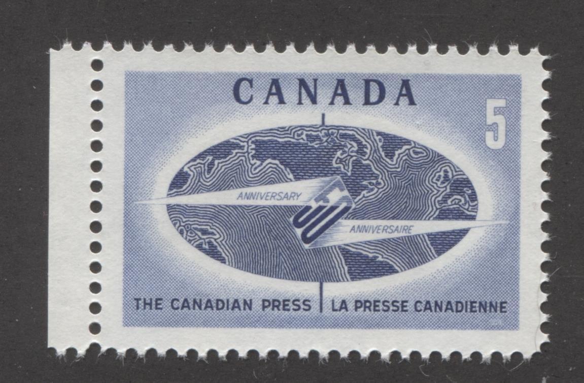 Canada #473ii (SG#615) 5c 1967 Canadian Press Issue, NF Violet Paper, Smooth Cream Gum VF-84 NH Brixton Chrome 