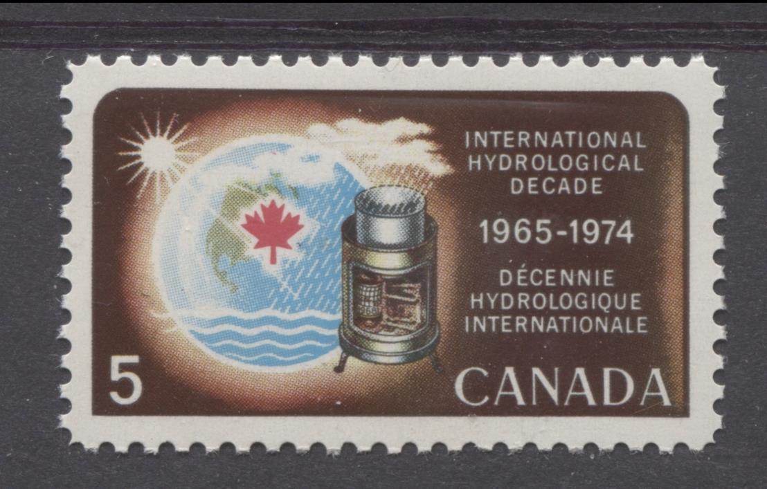 Canada #481 (SG#623) 5c Multicoloured 1968 International Hydrological Decade Issue DF Paper VF 75/80 NH Brixton Chrome 