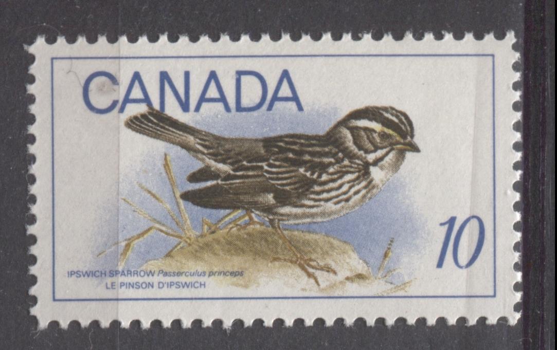 Canada #497 (SG#639) 1969 10c Multicolored Ipswich Sparrow HB Paper VF 75/80 NH Brixton Chrome 