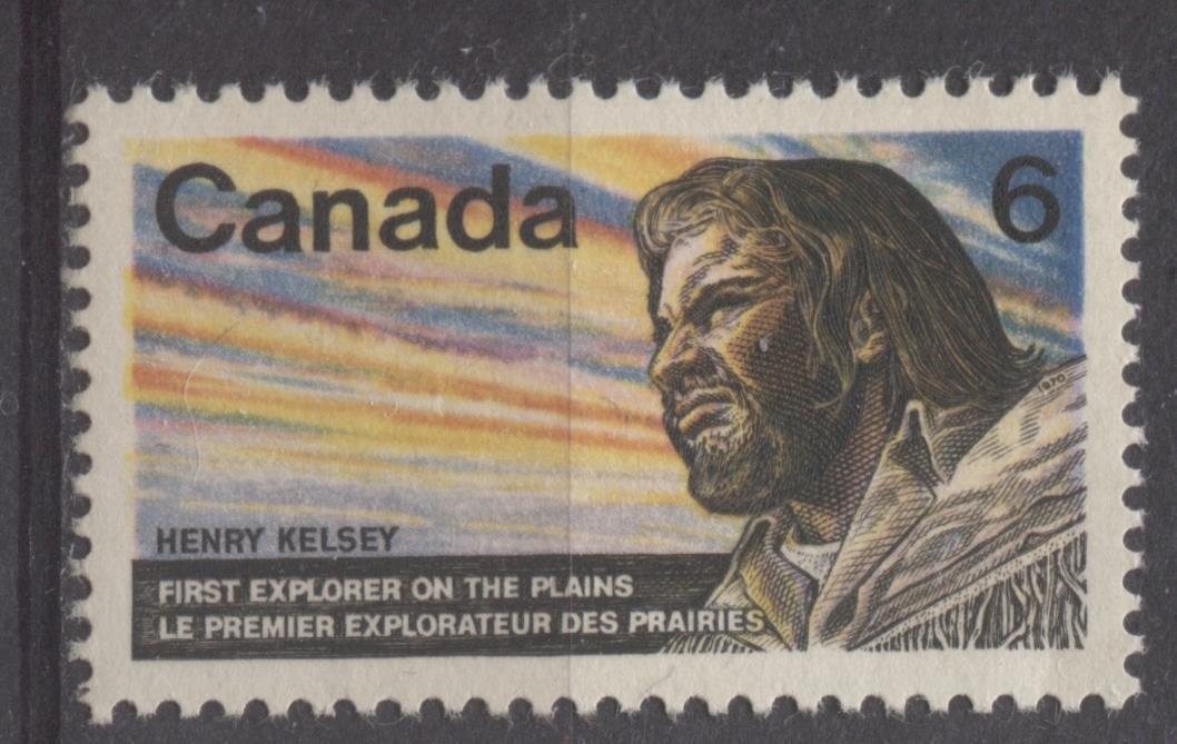Canada #512 (SG#654) 1970 6c Multicolored Henry Kelsey VF 75/80 NH DF Brixton Chrome 