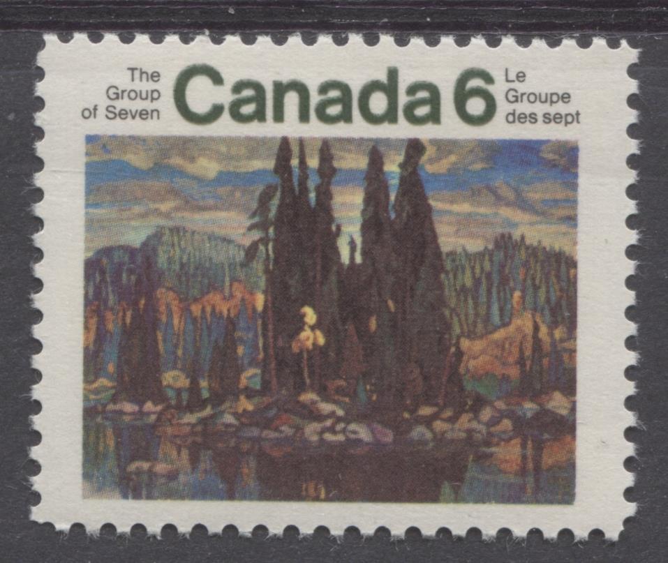 Canada #518 (SG#660) 6c Multicolored 1970 Group Of Seven Issue HF Paper Double Inscription VF 75/80 NH Brixton Chrome 