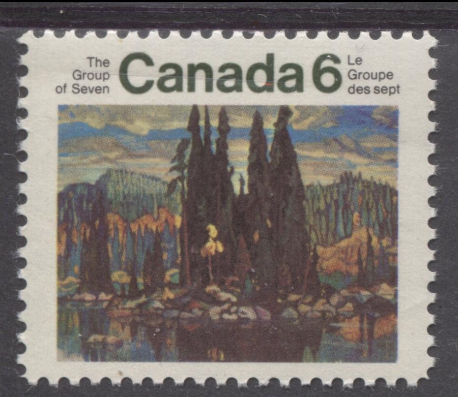 Canada #518 (SG#660) 6c Multicolored 1970 Group Of Seven Issue HF Paper VF 84 NH Brixton Chrome 