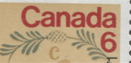 Canada #539i (SG#681) 6c Multicoloured 1971 Papineau Issue Kiss Print Single DF/DF-fl Matte Gum VF-84 NH Brixton Chrome 