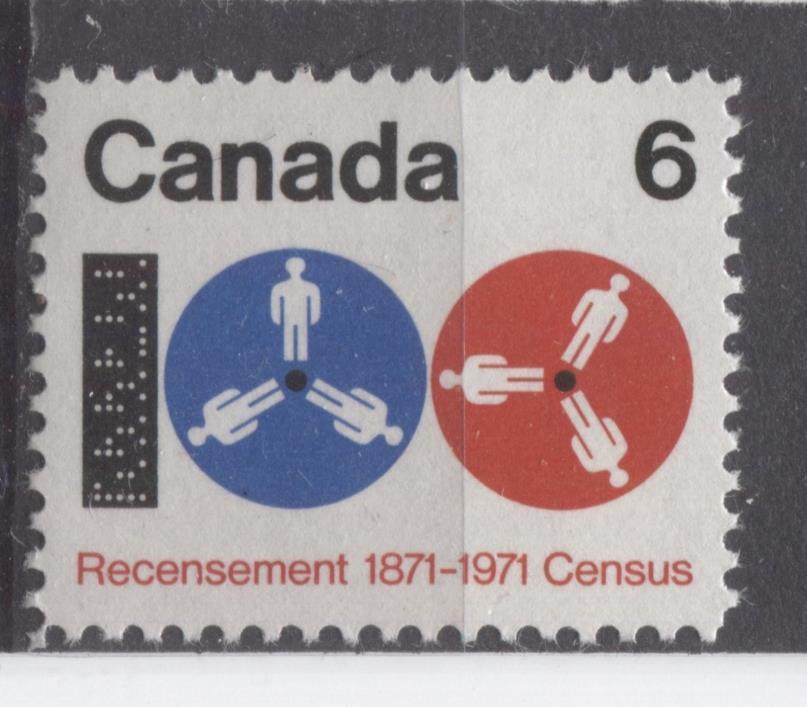 Canada #542 (SG#683) 6c Black, Ultramarine and Red 1971 Centenary of the Census Issue HF Paper VF-84 NH Brixton Chrome 