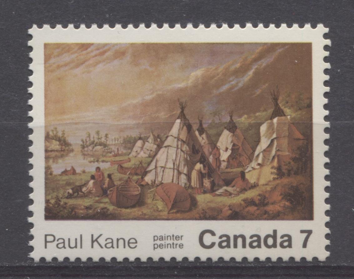 Canada #553 (SG#686) 7c Multicoloured 1971 Paul Kane Death Centenary Issue HB/DF Paper VF-75/80 NH Brixton Chrome 