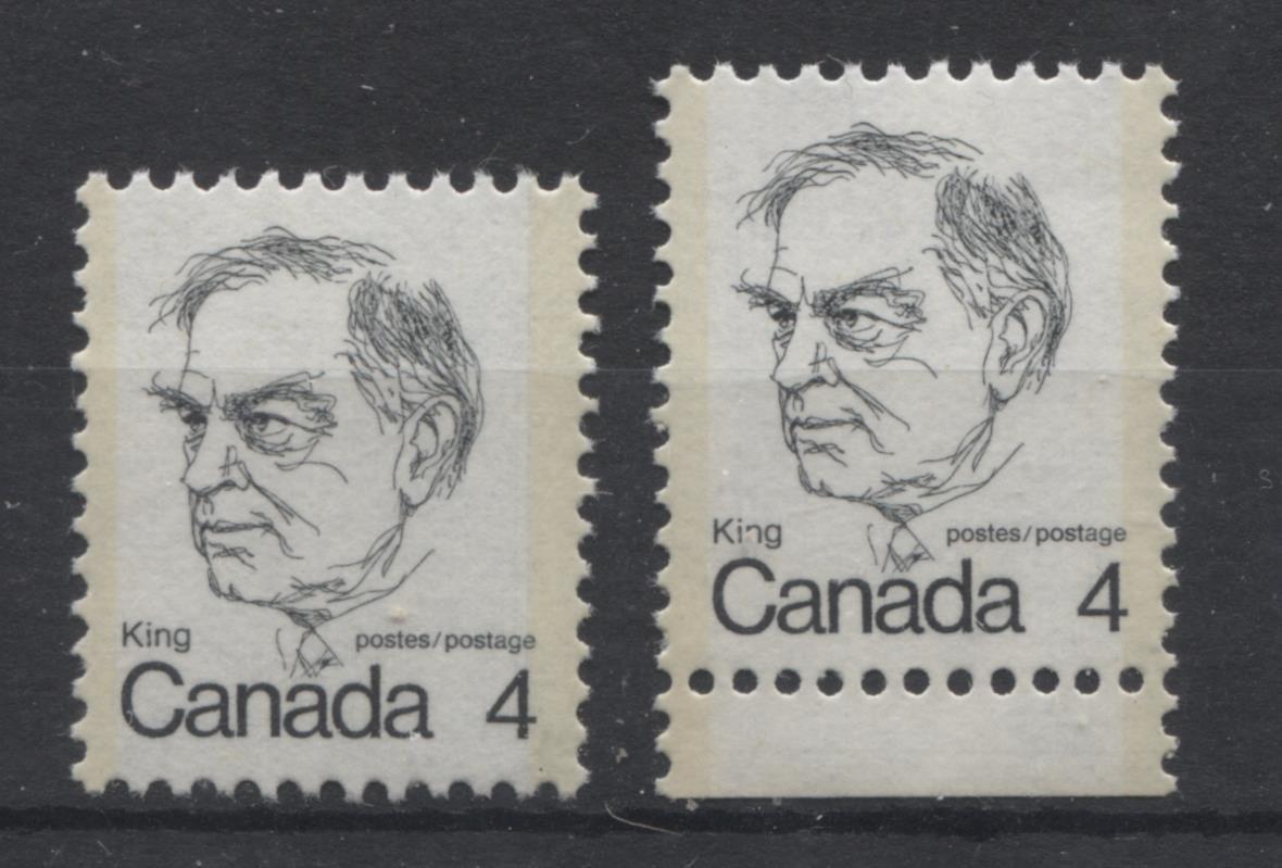 Canada #589 (SG#696) 4c Black King 1972-1978 Caricature Issue LF Paper Type 3 and 13 VF-80 NH Brixton Chrome 