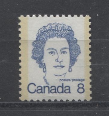 Canada #593vii (SG#700) 8c Deep Blue Queen Elizabeth II 1972-1978 Caricature Issue NF Paper Type 2 VF-75 NH Brixton Chrome 