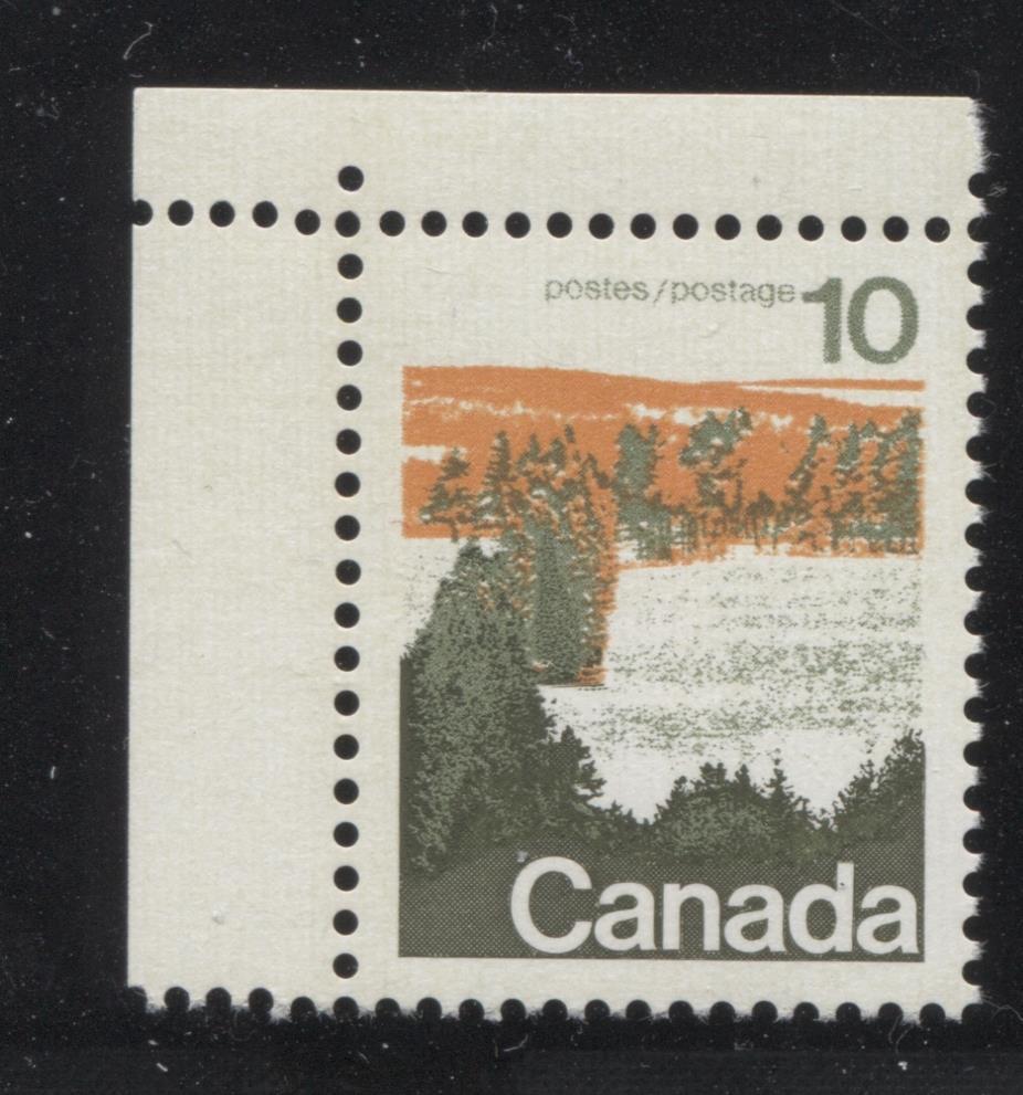 Canada #594 (SG#702) 10c Forest 1972-1978 Caricature Issue Type 1, OP-4 Tag, Paper Type 3 VF-84 NH Brixton Chrome 