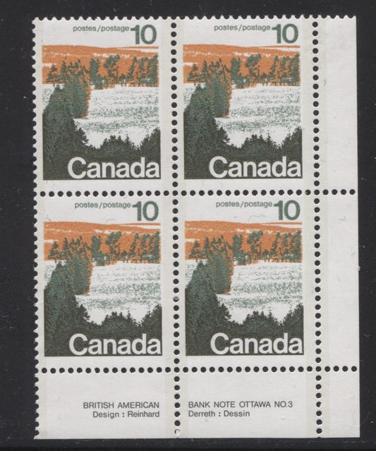 Canada #594aii (SG#702b) 10c Forest 1972-1978 Caricature Issue Type 2, Perf. 13.3, GT-2 OP-2 Paper Type 2 Plate 3 LR F-70 NH Brixton Chrome 